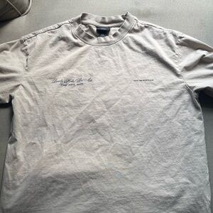 H&M Men's Beige Short Sleeve Tee